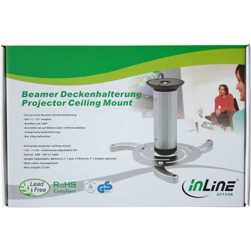 InLine 23134A Deckenhalterung für Beamer (max. 10kg) - 3