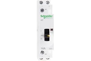 Schneider Electric A9C23712 iCT contacteur à commande manuelle, Acti9, 16 A, 2NO, 230-240VCA, 50 Hz, Blanc