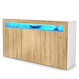 Front in Eiche Natur aus MDF, Rahmen in Eiche Natur aus MDF