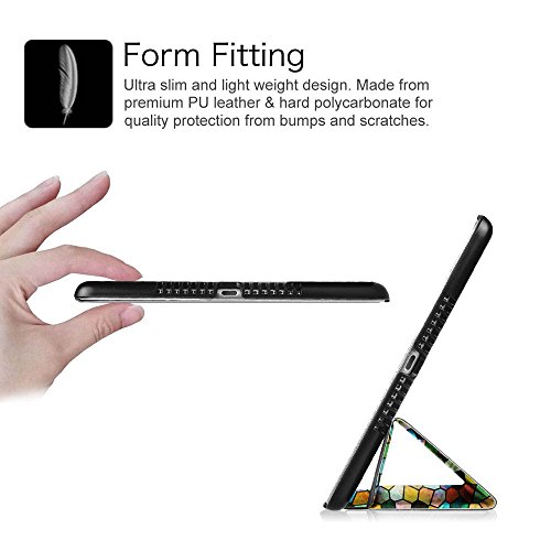 Fintie iPad Air 2 Hülle – Ultradünn Superleicht Smart Cover Schutzhülle Tasche Case mit Ständer und Auto Sleep / Wake Funktion für Apple iPad Air 2 (iPad 6 6th Generation), Mosaic - 5