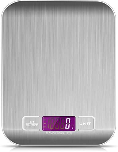 CARYYCY Digital LCD Multifunction Stainless Steel Kitchen Food Scale 5Kg/11lb