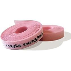 100 etiquetas personalizadas de colores para marcar la ropa - Etiquetas de tela Termoadhesiva - COLOR ROSA CLARO