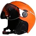 Heemtle 2-in-1 Visor Ski Snowboard Helmet Detachable Snow Mask Anti-Fog Anti-uv Integrated Goggle Shield Low Weight Adults Men/Women 5 Colors Optional (Adjustable:55-58cm)