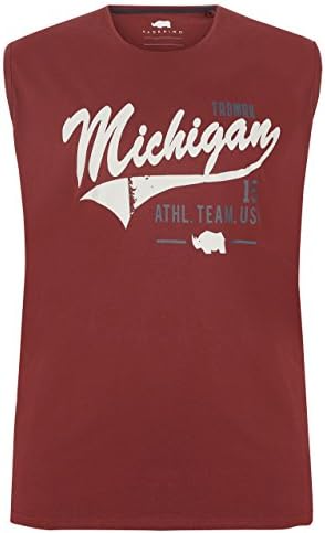 Badrhino Mens Burgundy 'Michigan' Muscle Vest Size XLT Red
