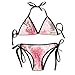 Produktbild Vidmkeo Pink Peach Rain.JPEG Women's Sexy Adjustable Swimsuit Bikini Set