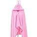 TopTie Child's Hooded Towel, Cotton Bath Towel With Animal Shape - rose red,Adult