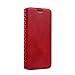 Hülle für iPhone 7 Plus, Tasche für iPhone 7 Plus, Case Cover für iPhone 7 Plus, COZY HUT Lederhülle / Ledertasche / Hülle / Case / Cover / Etui / Tasche für iPhone 7 Plus aus echtem Leder Antik Rot Muster Folio PU Leder Flip Cover Brieftasche Geldbörse Wallet Case Ledertasche Handyhülle Tasche Case Schutzhülle Hülle Etui im Bookstyle mit Standfunktion Magnetverschluss und Karte Halter für iPhone 7 Plus - Rotes Leder