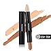 Fashion Base Double-ended Long-lasting Concealer Shimmer Bronzer And Highlighter Powder Stick Pen Highlighter For Face Contour Makeup (03#)