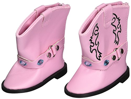 Pink Cowgirl Western Boots With Gems For American Girl Dolls - Main Image