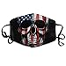 Produktbild Kaixin J Women & Men Earloop Half Face Face Mask Mouth Masks Dustproof Respirator - Premium Windproof Outdoor Mouth Mask for Kids Youth Boys Girls (New American Flag Motorcycle)