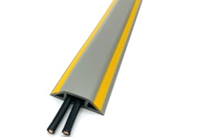 QXDGOAL Pavimento Cavi Calpestabile Sicura E Durevole, Proteggere Cavo Pavimento in Materiale Morbido del PVC, Canalina Passacavi Muro Adesiva(Color: B, S: 3m)