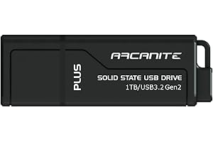 ARCANITE PLUS, 1TB Portable Solid State USB Drive, USB 3.2 Gen2 UASP SuperSpeed+. Up to 600MB/s Read, 500MB/s Write