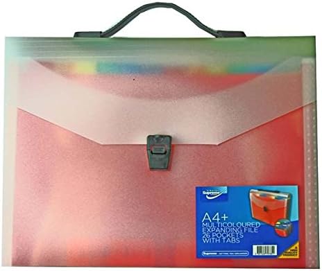 Supreme Stationery - A4+ 26 Colour Pocket Large Expanding Storage File