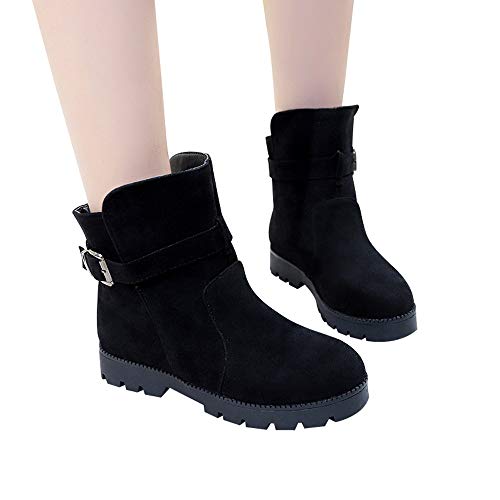 Preisvergleich Produktbild TianWlio Stiefel Frauen Winter Warm Schuhe Stiefeletten Boots Halten Schlüpfen Schneestiefel Weihnachten Frauen Flache Schuhe Schneestiefel Wildleder Schnalle Stiefel Runde Kappe Halten Warme Schuhe
