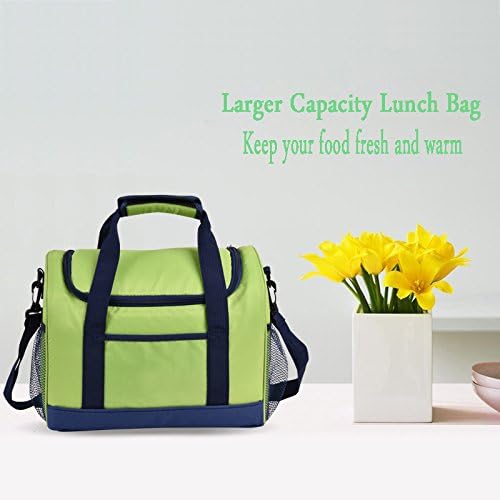 SHU UFANRO Lunch Bag Insulated Bag Oxford Tote Bag Lunch Organizer Outdoor Larger Capacity Picnic Bag Resuable Leakproof Shoulder Bag Perfect for Adult Men Women