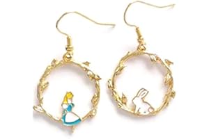 FÉERIES ET MERVEILLES Boucles d'oreilles Alice AUX Pays des Merveilles, Boucles d'oreilles FEE, Collier FEE, Figurine FEE