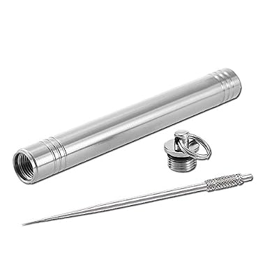 Likorlove Poche support pour cure-dents, Likorlove EDC Titane étanche cure-dents + Support Coque avec porte-clés étanche Portable EDC Outil multifonction pour randonnée Camping en plein air