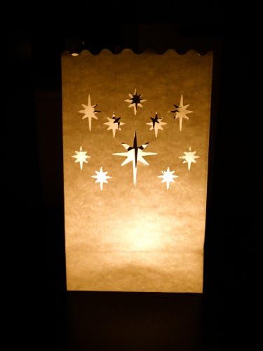 Luminary Candle Lantern Bags - Stars Design