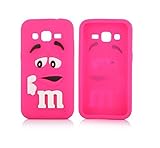 Funda 3D M& funda Cover Carcasa Cubierta Caso Case Skin de silicona para el teléfono móvil para Samsung Galaxy J5 - Rosa