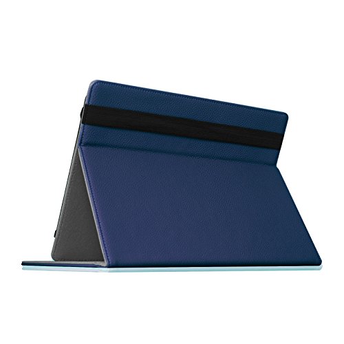 Fintie Deutsche Tastatur Keyboard Hülle Case für Universales 9-10 Zoll Android Tablet, Hochwertiges Kunstleder Folio Tasche Schutzhülle Cover mit Deutsche Abnehmbare Bluetooth-Tastatur für Samsung Galaxy Tab 3 10.1 / Galaxy Note 10.1 2014 Edition, Medion Lifetab X10302 X10301, ACEPAD A96 10 Zoll (9.6″), Artizlee 10 Zoll (10.1″) Tablet, ACEPAD A101 / A121, XIDO Z120 / X111 / X110 10.1″, Lenovo TAB 2 A10-70 / A10-30, Lenovo ab 3 10 Plus und Andere Android Tablet PC, Marineblau - 8