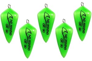 M2 FISHING 5X Piombo da Pesca Piramide IDRO Inox EXTRAFOSFO Verde SURFCASTING M2FISHING BOLENTINO (Gr. 110)