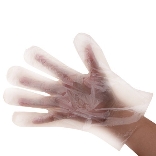 Guanti monouso di plastica trasparente, multifunzione, protettivi per le mani in cucina, casa, ristorante, in polietilene, 500 pezzi