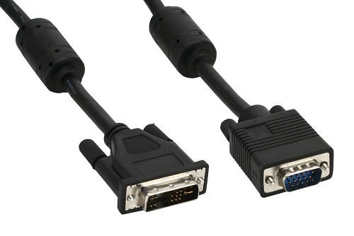 InLine 17782 DVI-A Kabel (Analog 12+5 Stecker auf 15-polig HD Stecker VGA, 2m)