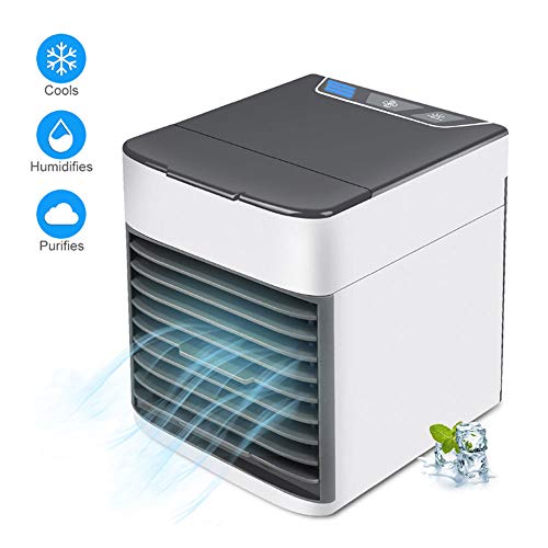 Refroidisseur D'air, Mini Refroidisseur D'air Portable 3 En 1, Mini Climatiseur USB, Humidificateur Et Purificateur Avec 10 Papiers Filtres