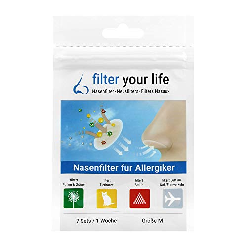 Filter your life Nasenfilter für Allergiker Gr. M, 7X2 St