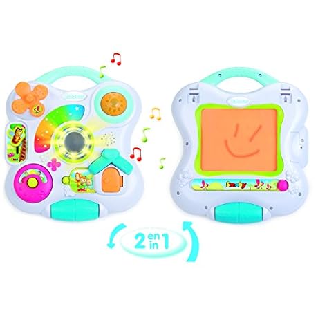 Smoby 110413 Cotoons Tablette dEveil 2 en 1 Effets Sonores et Lumineux Piles Incluses