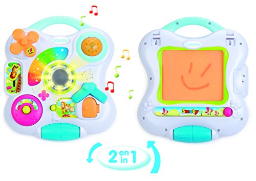 Smoby - 110413 - Cotoons Tablette d'Eveil 2 en 1 - Effets Sonores et Lumineux - + Piles Incluses