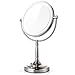 Miusco 1X And 7X Magnifying Double Side Lighted Makeup Table Top Vanity Mirror, For Tabletop, Bathroom, Bedroom, Shaving, Dressing, Stainless Steel, 36 Bright LEDs,8 inch