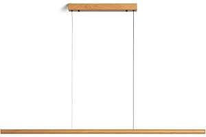 LEDKIA LIGHTING Lámpara Colgante Lineal LED CCT 30W | 2800K - 3800K - 5000K Seleccionables | 3300 Lúmenes | Diseño Minimalista Blanco | Ideal para Cocina, Isla o Comedor | LED Integrado