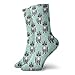 Produktbild Südwesten Baby Design Tipi Fuchs Waschbär Pfeile Kaktus Trendy Waschbär Mint_2701 Malerei Kunst gedruckt lustige Neuheit Tier lässig Baumwolle Crew Socken 11,8 Zoll