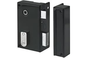 Yale Serrure en Applique Verticale à Fouillot - Axe 44 mm, Carré 7 mm - Installation Porte Main Droite - Idéal Tout Type de Porte Intérieure de Communication - en Acier Durable - 2 Clés - Kaki