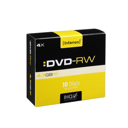 Intenso DVD-RW 4,7GB Rewritable 4x Speed 10er Pack Slimcase