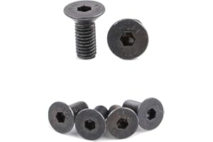 WYJUAN 8Pcs Black Bike Lock Shoe Cleat Mounting Screw for SPD Self-Locking Pedal Lock Steel, Components Pedal Parts