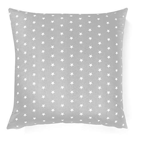 Decoración Cojín Almohada Almohada de 80 cm x 80 cm Estrellas Gris