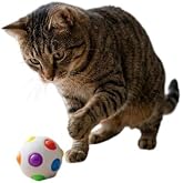 AEE&reg; Disco Fever Darbeye Duyarlı Işıklı Kedi Topu 6 cm Zıplayan Hareketli Kedi Oyuncağı