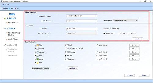 Exchange Import