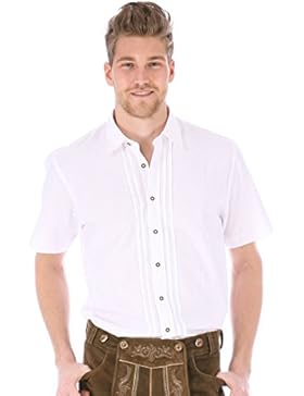 orbis Textil OS-Trachten Trachtenhemd Biesen Kurzarm Edgar Weiss