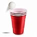 Produktbild 100 Red Cups inkl. Gratis 6 Bier Pong Bälle - hochwertige Plastikbecher - optimale Beer Pong Becher für eine unvergessliche Party