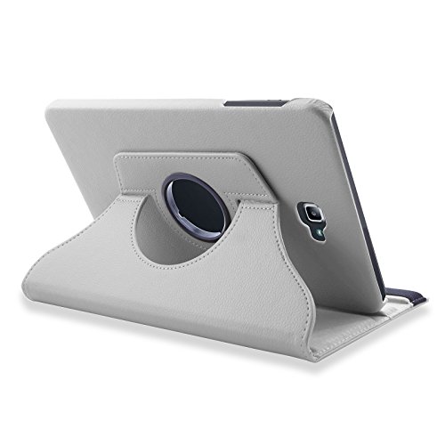SAVFY Ultra Dünn Samsung Galaxy Tab A 10.1 Hülle Case mit Standfunktion und Auto Sleep / Wake Up Funktion Schutzhülle 2016 Version SM-T580N SM-T585N, weiß - 3