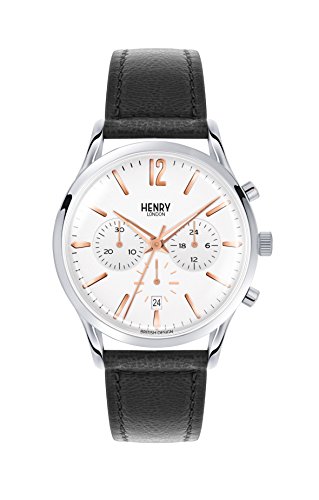 Henry London Reloj Analógico para Unisex de Cuarzo con Correa en Cuero 5018479078142