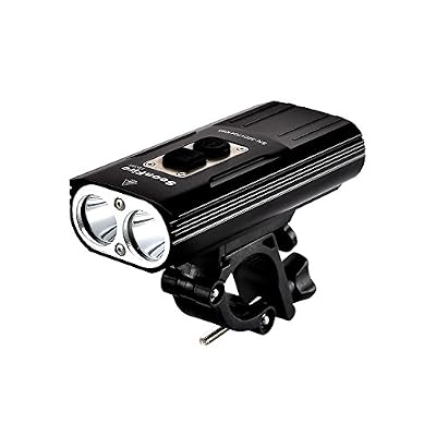 Soonfire FD38S Phare à vélo'Lampe de vélo super-brillante rechargeable via USB'2*LED CREE XM-L2 de 1870 Lumens avec une portée efficace de 167m'étanche'assemblage/désassemblage simple