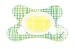 Difrax Natural Pacifier (0-6 Months, Yellow/ Green Grid)