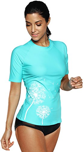 CharmLeaks Damen Rash Guard Kurzarm UV-Schutz (UPF) 50+ - 4