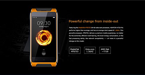 HOMTOM HT20 Pro 4G Smartphone 4.7 pollici 1280 x 720 pixels HD Cellulare Android 6.0 MTK6753 Octa Core mobile 1.3GHz 3GB RAM 32GB ROM Impronte digitali Scanner 13.0MP Telecamera posteriore IP68 impermeabile