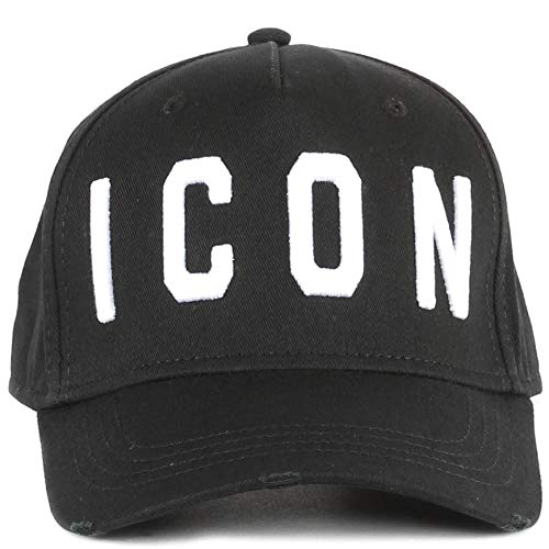 Dsquared2 cappello berretto verstellbar Herren in Baumwolle icon baseball Schwar