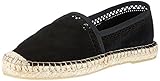  PIECES Damen PSKATIE Suede Espadrillos Pattern Black Espadrilles, Schwarz, 39 EU